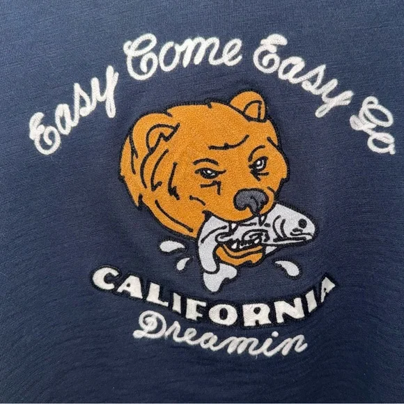Lucky Brand Easy Come Easy Go California Dreamin Black Crewneck Sweatshirt - Picture 2 of 9